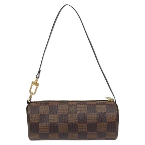 LOUIS VUITTON Damier Ebene Papillon Pouch LV Auth EC343 - Picture 2 of 16